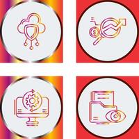 Data Protection and Data Research Icon vector