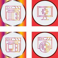 Web Browser and Monitor Screen Icon vector