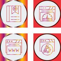 Bookmark and Speedometer Icon vector