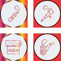 Electronic Cigarette and Pipe Of Peace Icon vector