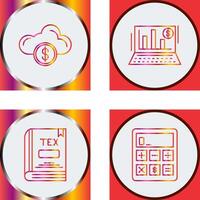 Cloud Computing and Bar Chart Icon vector