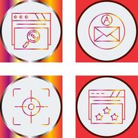 Magnifying Glass and Email Icon vector