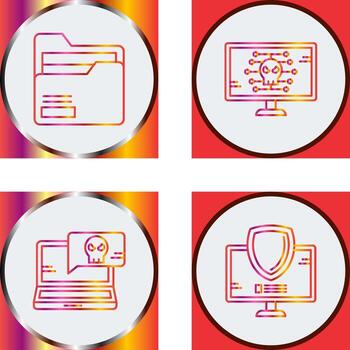 Folder and Malware Icon vector
