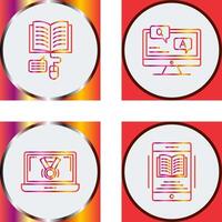 Online Learning and Faq Icon vector