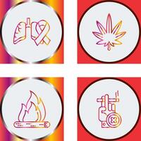 Cancer and Weed Icon vector