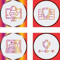 Password and Firewall Icon vector