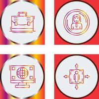 Briefcase and User Icon vector