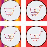 empty cart and confirm order Icon vector