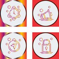 Clock and Speaker Icon vector