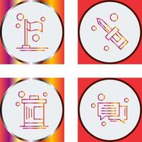 Flag and Screw Driver Icon vector