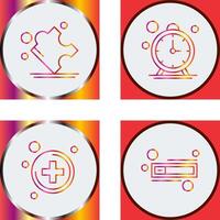 Puzzle and Stop Watch Icon vector