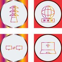 tower and world wide web Icon vector