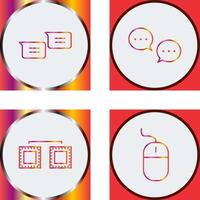 messages and conversation bubbles Icon vector