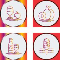 Healthy and Apricot Icon vector