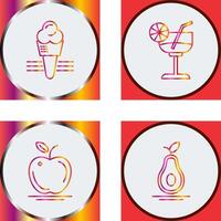 Ice Cream and Cocktail Icon vector