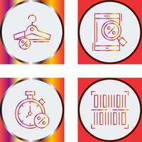 Hanger and Magnifying Glass Icon vector