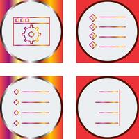 settings and numbered lists Icon vector
