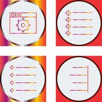 settings and numbered lists Icon vector