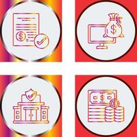 Paid and Online Loan Icon vector