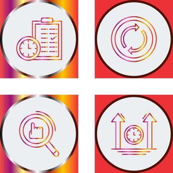 Time Planing and Loop Icon vector