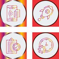Smart Phone and Rocket Icon vector
