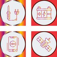 Soldering and Battery Icon vector