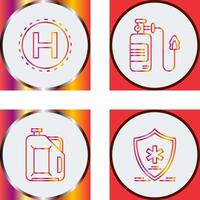 Helipad and Oxygen Icon vector