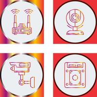 Router and Web Cam Icon vector