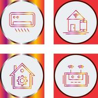 Air Conditioner and Home Automation Icon vector