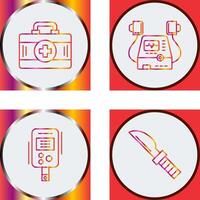 Defribillator and First Aid Kit Icon vector