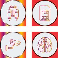 Jetpack and Sim Card Icon vector