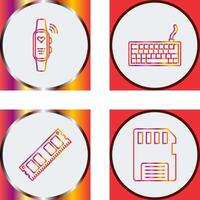 Smart Band and Keyboard Icon vector