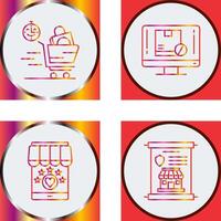 Happy Hour and Out of Stock Icon vector