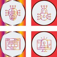 Global Malware and Cyber defence Icon vector