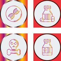 Dna and Tablets Icon vector