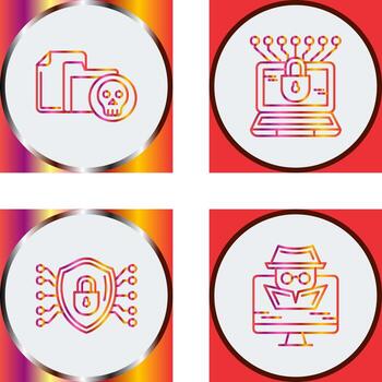 Infected File and Money Hacking Icon vector