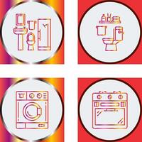 Bath and Toilet Icon vector