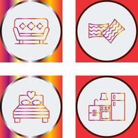 Sofa and Cushions Icon vector