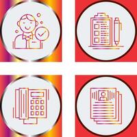 Hire and Check List Icon vector