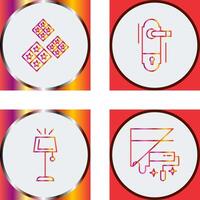 Tiles and Doorknob Icon vector