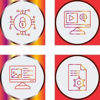 Data Security and Content Production Icon vector