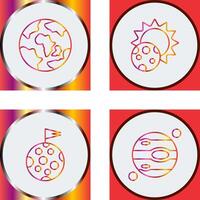 earth and eclipse Icon vector