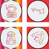 big dipper and astronaut Icon vector