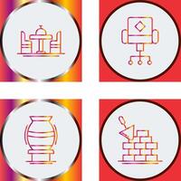 Chair and Dinning Table Icon vector