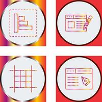 Object Alignment and Web Page Icon vector