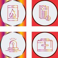 Fire and Privacy Icon vector