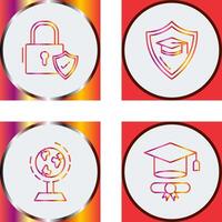Secure and Education Icon vector