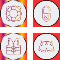 Life Preserver and Do Not Disturb Icon vector