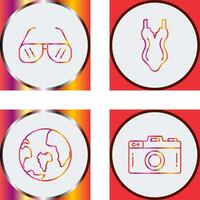 Sun Glasses and Swim Icon vector