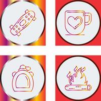 Skateboard and Mug Icon vector